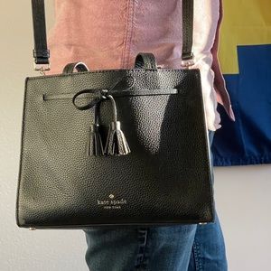 Black Leather Hayes Kate Spade Satchel